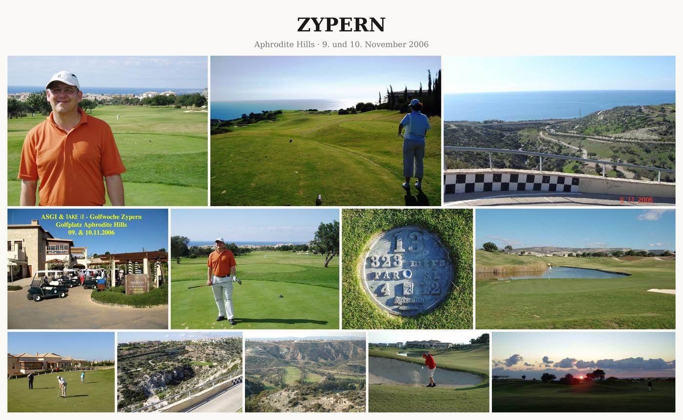 Fotocollage Zypern: Aphrodite Hills